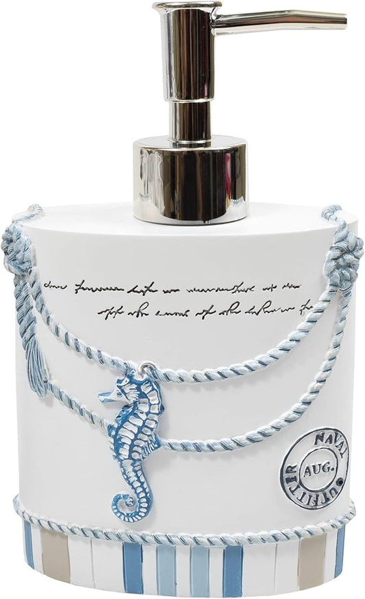 Sweet Home Collection Bathroom Accessories Sets Unique Collections Modern Classic Contemporary Decorative Beautiful Designs Bath Shower Tub Décor, Lotion Pump/Soap Dispenser, Beach Life (Pack of 1)
