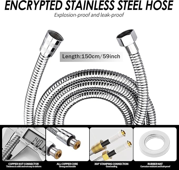 Drivse Showerhead, Drivse Filtered Shower Head With Handheld, High Pressure Handheld Hydrojet Nozzle Kit with Water Filter, Fits for Men, Women, Children and Pets. (Showerhead)