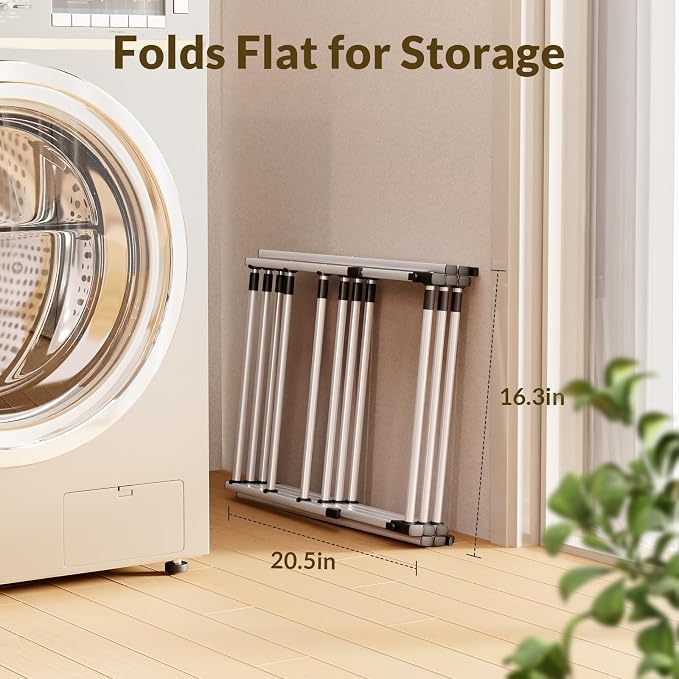 Clothes Drying Rack Collapsible,Heavy Duty Foldable Laundry Rack for Drying Clothing,3-Tier Space Saving Drying Rack Clothing for Indoor Outdoor Bathroom Apartment