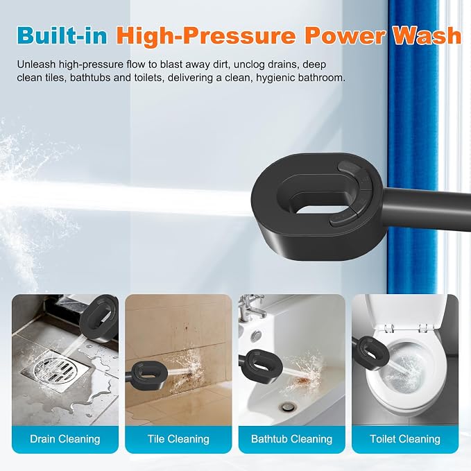 Hibbent Filtered Handheld Showerhead with 3 Filters, 5 Sprays Shower Head | Black High Pressure Shower Heads, Brass Holder & 71" Metal Hose, Water Soft Filter Remove Chlorine, Reduce Dry Itchy Skin