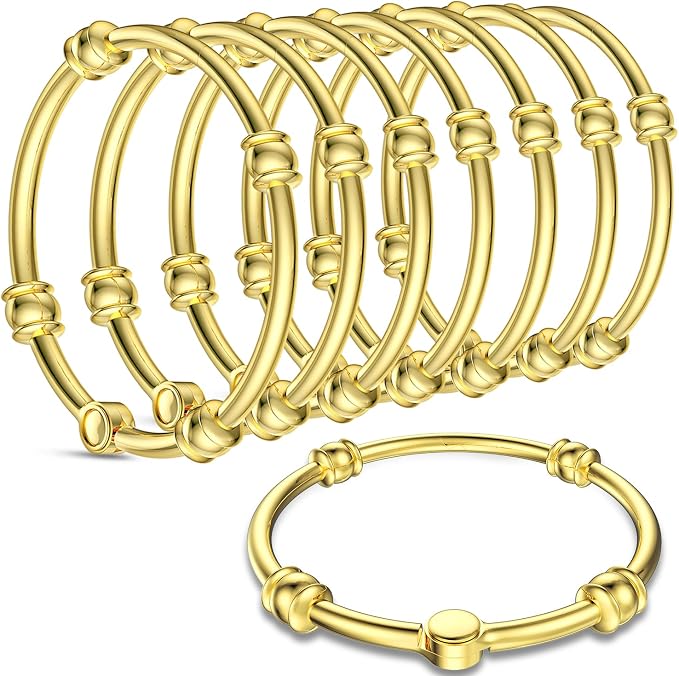 Gold Shower Curtain Hooks, Rust Proof Metal Decorative Shower Rings for Bathroom, Glide Smoothly on Shower Curtain Rod, 12 Pcs Zinc Alloy