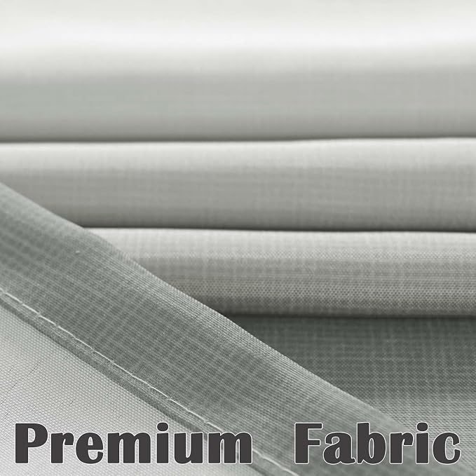 jinchan No Hook Shower Curtain for Bathroom Ombre Cloudy Grey 70x72 inch | Hookless Long Grey Shower Curtain, Bathroom Decor, Gradual Color, Stripe,Waterproof Fabric, Minimalist Design, Modern Neutral