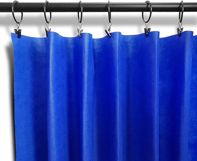 LLPJS 60 Pack Metal Curtain Rings with Clips, Curtain Clip Rings Hooks for Hanging Drapery Drapes Bows, Curtain Rod Rings 1.5 inch Interior Diameter, Black