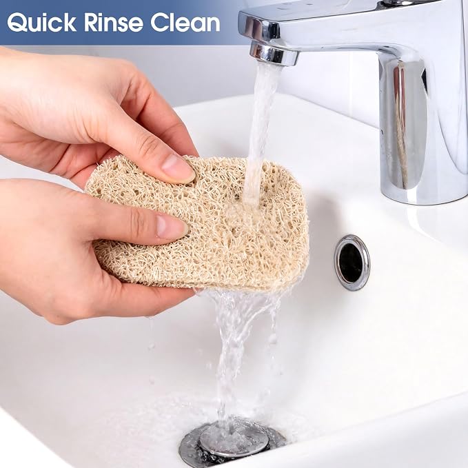 8 Pack Soap Holder, Beige Bar Soap Saver Dish for Shower, 4.5" x 3" | High-Efficiency Drainage & Non-Slip, Lift Pads Sponge Tray for Kitchen Sink, Bathroom, Travel, Hotel Cleaning Supplies
