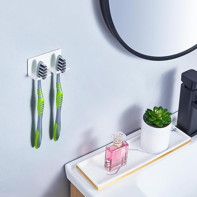 Electric Toothbrush Head Holder, Toothbrush Holders Wall Mounted, Electric Toothbrushs Holder, Bathroom Shower Tooth Brushing Holder, Tooth Brush Head Holder Organiser (White, Small)