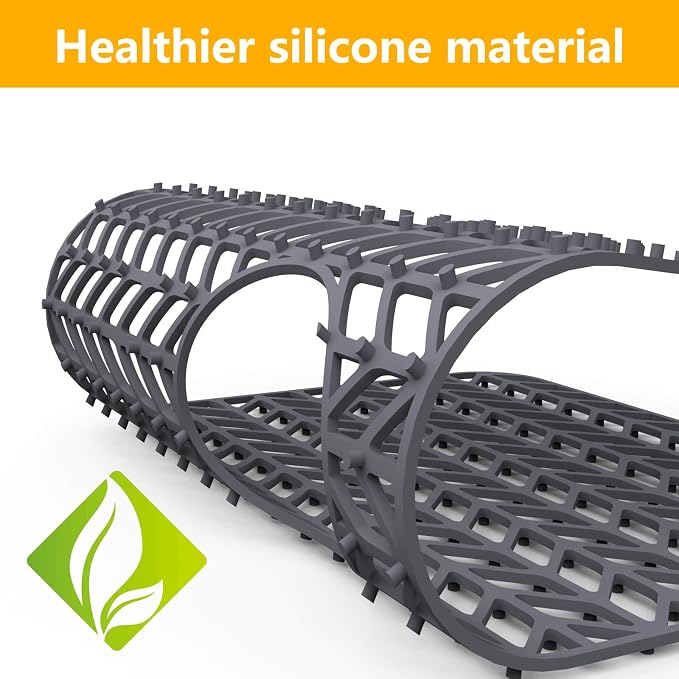 Sink Protectors for Kitchen Sink 28.4"x15.2" Rear Drain Sink Mat | Various sizes and styles,Protector for sinks and dish,Withstand to 500F,Food-grade silicone ,raised feet,Dishwasher Washing