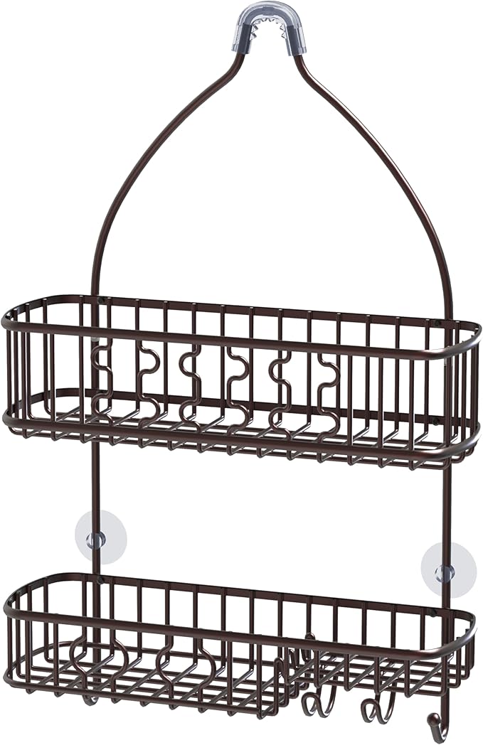 Simple Houseware Bathroom Hanging Shower Head Caddy Organizer, Bronze | (26 x 16 x 5.5 inches)