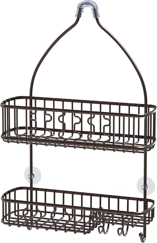 Simple Houseware Bathroom Hanging Shower Head Caddy Organizer, Bronze | (26 x 16 x 5.5 inches)
