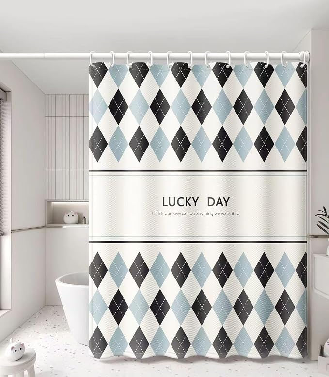 LLSCL Fabric Shower Curtain Liner with Magnets, Waterproof Hotel Quality, 72 x 72 Machine Washable
