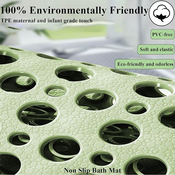 Casa and Beyond Shower Mat, Secure Shower Mats Easy to Clean, Showers Mat with Suction Cup, Washable Non-Slip Bathtub Mats for Inside Showers (Pink,27.6 * 27.6 in)