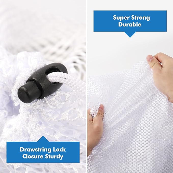 3 Pack XXL Mesh Laundry Bags for Delicates, Extra Large Laundry Wash Bags for Clothes,Bed Linen,Toys with Drawstring Closure Sturdy(3 XXLarge 28 x 26 Inches)