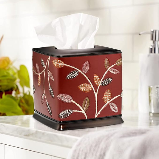 Resin Tissue Box Cover for Modern Home Decor - Minimalist Square Tissue Box Holder for Guest Room, Bedroom, Bathroom, Tabletop & Office - Durable and Aesthetic Tissue Holder, Aubury