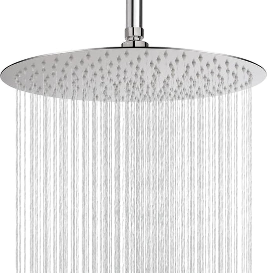 NearMoon Rain Shower Head, Ultra-Thin Design-Pressure Boosting, Awesome Some Experience, High Flow Stainless Steel Rainfall Head (16 Inch, Brushed Nickel)