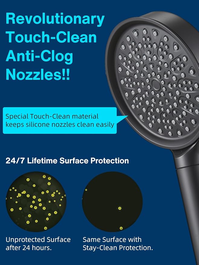 Cobbe Filtered Shower Head with Handheld - Filters Over 99% Of Chlorine | 2.0 Carbon Shower Head Filter System - Water Softener Filters Beads for Hard Water - Reduces Dry Itchy Skin, Chrome
