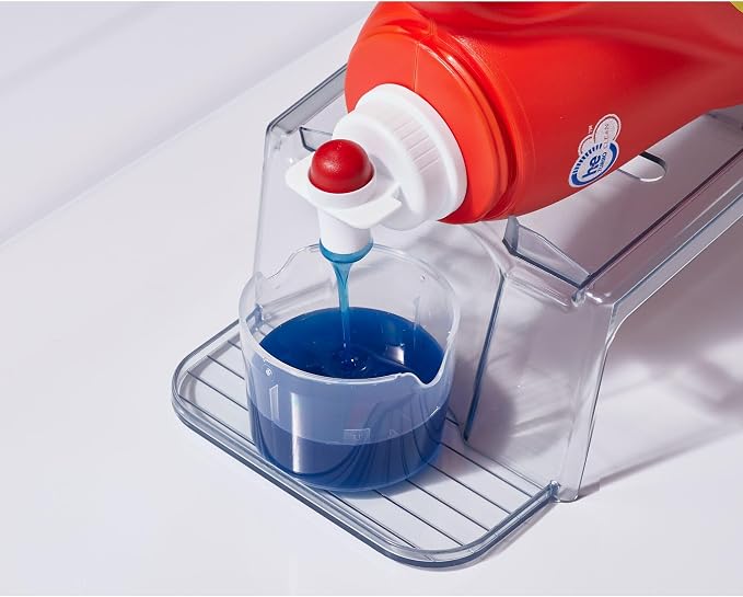 InterDesign iDesign Laundry Detergent Holder,Liquid Detergent Stand for Laundry Room Organization,Clear,(Pack of 6)