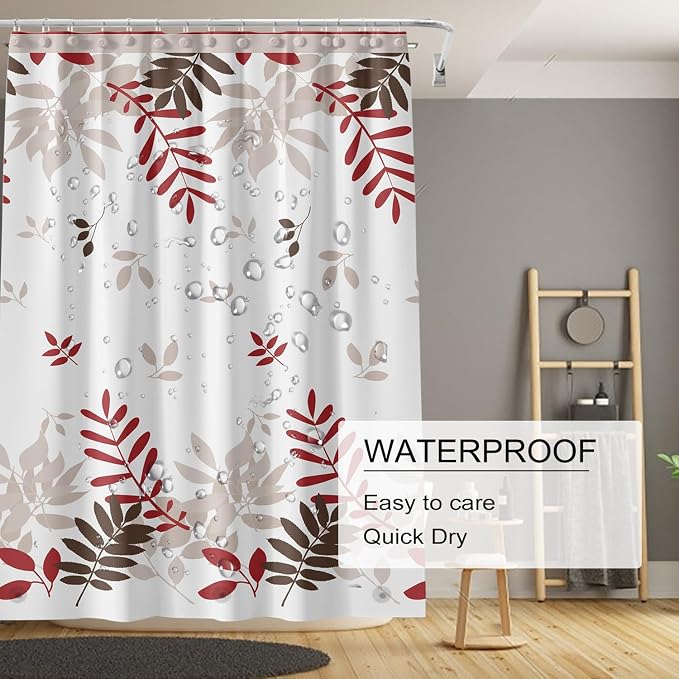 TIKABC Shower Curtain Liner, 4G PEVA Shower Liner, Plastic Waterproof Shower Curtains, 72x72 inch with Grommet Holes 3 Magnetic Weights