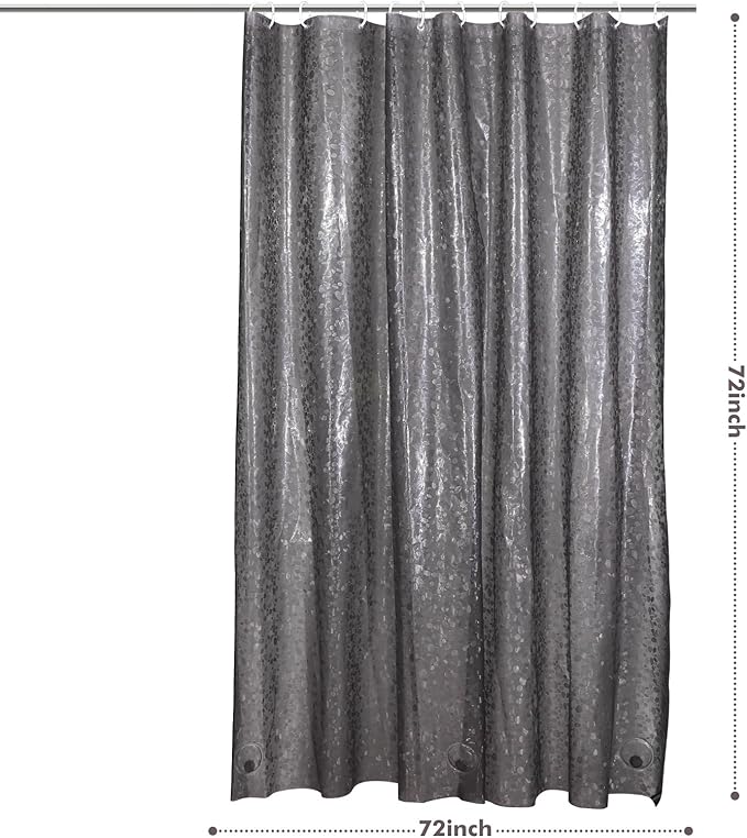 Bostofy Waterproof Shower Curtain Liner EVA 8G - Rust-Proof Hooks, Heavy-Duty Magnets - Enhance Your Bathroom with Durability and Elegance