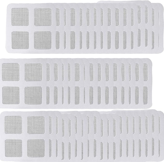 100 PCS Disposable Shower Drain Hair Catcher Disposable Mesh Adhesive Drain Covers Sticker Drain Stickers to Catch Hair for Bath & Tub Sink Shower Drain Mesh Cover for Human & Pet Hair