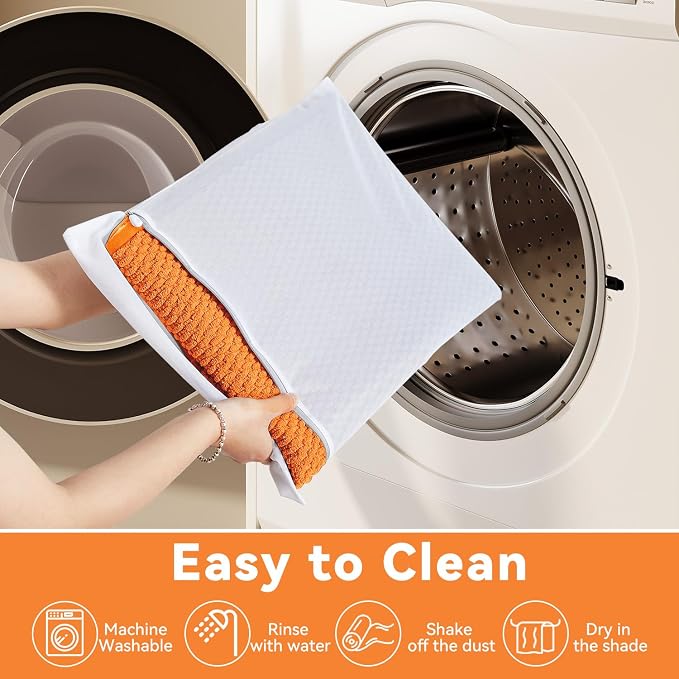 Triohero Bathroom Rugs Non Slip Washable, Super Absorbent Thin Bath Mat Small Quick Dry Low Pile Bathroom Rug, Orange 20"x30"