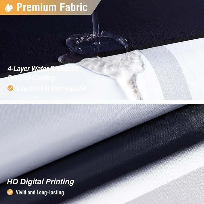 54 x 78 Modern Geometric Waterproof Fabric Shower Curtain Set, Black | Narrow Long, Premium Polyester, Weighted Hem, 10 Plastic Hook, Vibrant Color, Wrinkle-resistant, Quick-Dry, Machine Washable