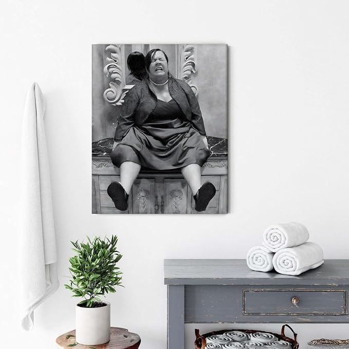 TYPTEK Funny Bathroom Canvas Wall Art, Toilet Paper Humor Poster, 8x10 Inch | Hilarious bathroom comedy decor and modern toilet artwork, gag gift for home, guest bath or office, Humor Style-06