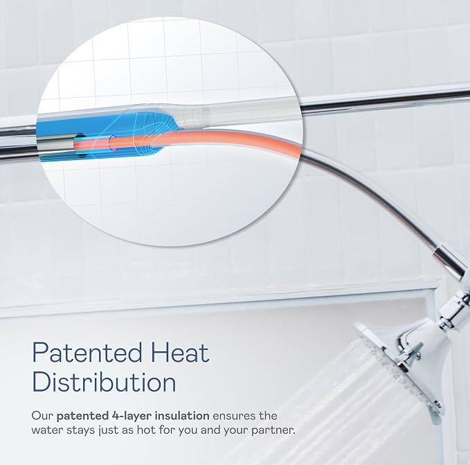 BOONA Tandem Shower as seen on Shark Tank | Dual Shower Head for Couples | King Krome, One Showerhead