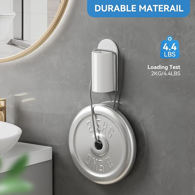 MOPMS Electric Toothbrush Holders Wall Mounted for Bathrooms 2Pcs | Wall-mount Tooth Brushing Holder with Drainage hole, Self Adhesive Electric Toothbrush Stand Organizer for Shower