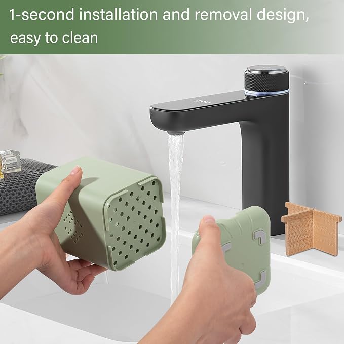 Toothbrush Holders for Bathrooms, Electric Toothbrush Holder, Green | Toothbrush and Toothpaste Organizer for Bathroom Countertop, 3 Slot Vanity Storage