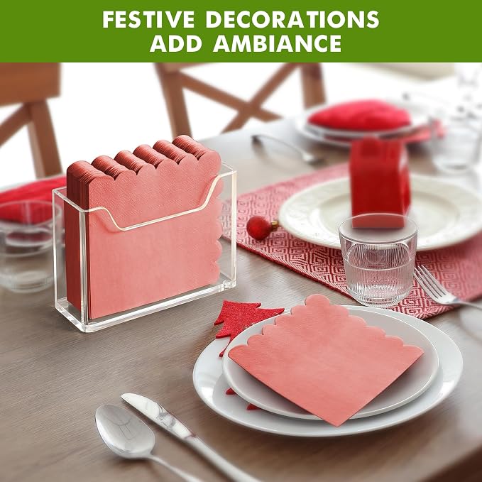 Kordory Acrylic Vertical Cocktail Napkin Holder for Table, Dinner, Bar | for 5 x 5 Inches Napkin, Modern Napkin Holder for Kitchen