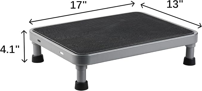 4.1" Low Step Stool, 500 lbs Heavy Duty One Step Stool for Adults | Non-Slip Rubber Platform with Carry Handle, Stable Stepping Stool for Adults, Seniors, SUV, Bed and Home Use, 17"x13"