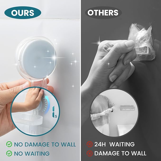 TAILI Soap Holder, Soap Dish for Shower Suction Cup, Bar Soap Holder, Clear | 2 Layer Removable Soap Holder Shower, Soap Tray for Shower Wall, Drill Free Sponge Holder, Bathroom & Kitchen, No drill