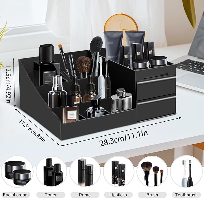 Mens Organizer,Cologne Organizer for Men,Perfumes Organizers | Cologne Stand,Perfume Stand,Organizador de Perfume,Bathroom Countertop Storage Shelf for Bathroom Counter,Easter Gift for Men