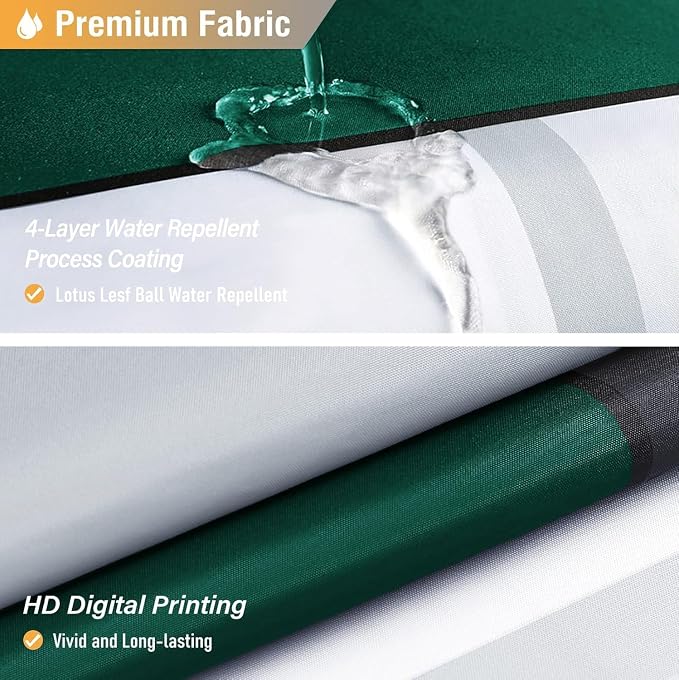 60x72 Stall Modern Geometric Waterproof Shower Curtain, Emerald Green | Narrow Long, Premium Polyester, Weighted Hem, 10 Plastic Hook, Vibrant Color, Wrinkle-resistant, Quick-Dry, Machine Washable