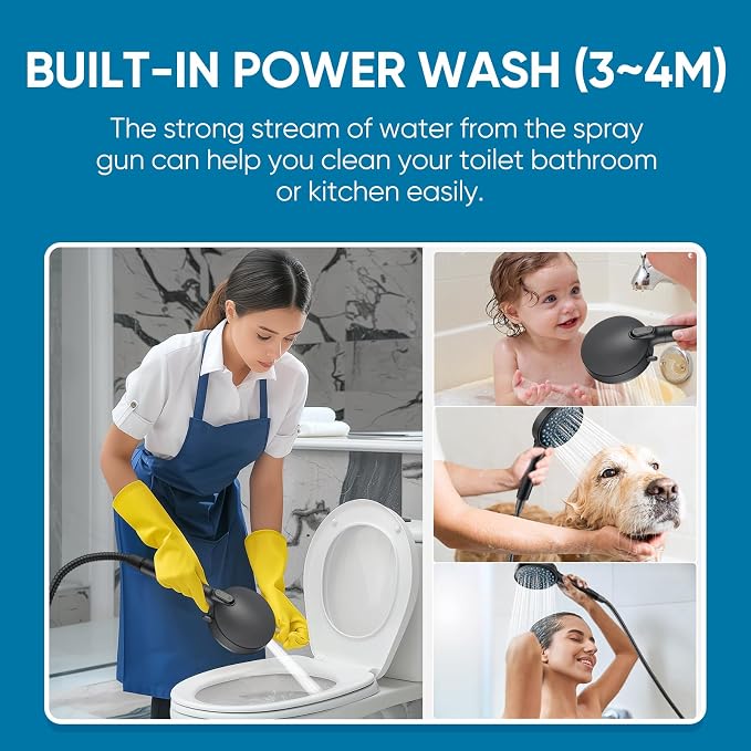 Cobbe Filtered Shower Head with Handheld, Water Softener for Hard Water | Upgraded High Pressure 7 Spray Mode Shower Head with Filters - Remove Chlorine - Reduces Dry Itchy Skin, Matte Black