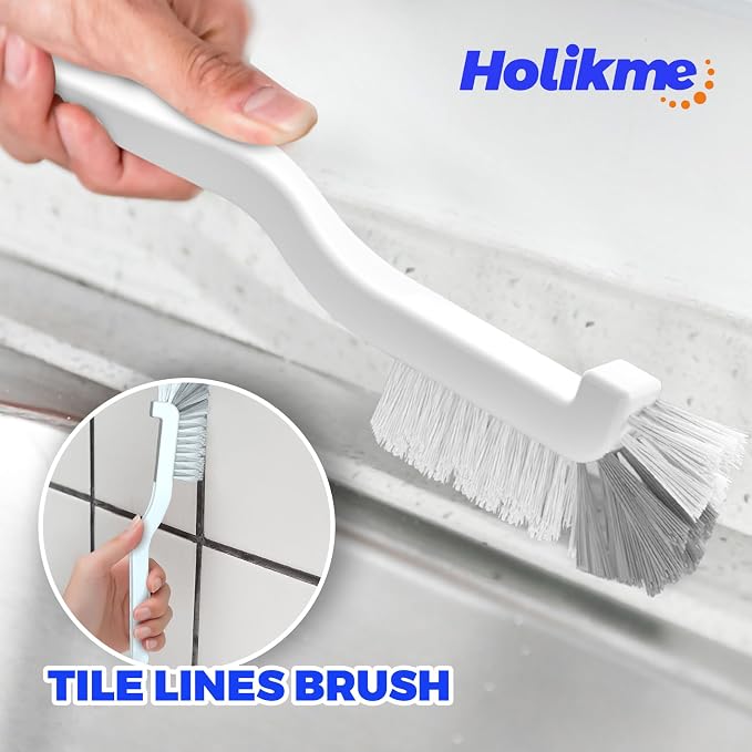 Holikme Dish Brush Cleaning Brush Set for Cleaning Groove Gap,Green | Dish Brush Set Cleaning Brush Set, Scouring Pad for Cleaning, Groove Gap Brushes for Pot, Pan, Abrasive Wheel Brushes