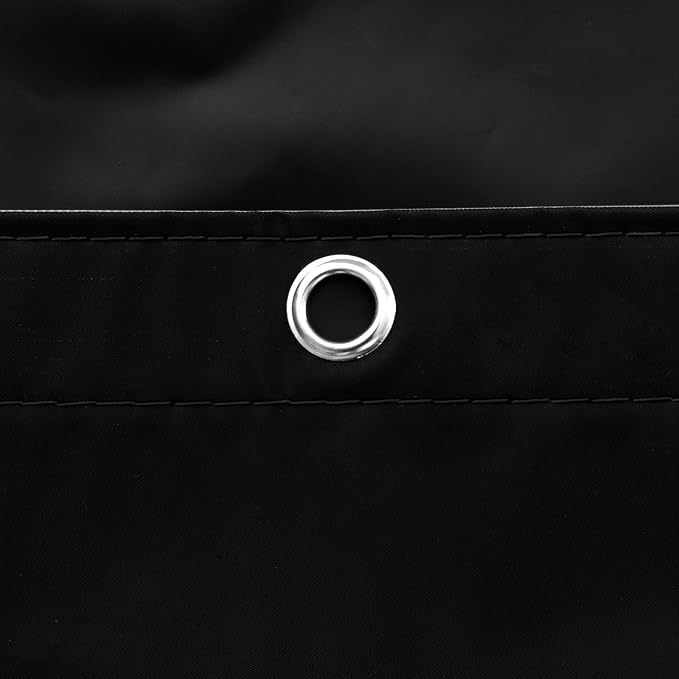 Barossa Design Extra Long Black Shower Curtain Liner with 3 Magnets, 72x84 | Waterproof PEVA, 3 Bottom Magnets, Metal Grommets, Lightweight Plastic Shower Liner XL 72 x 84 Inches for Bathroom/Tub