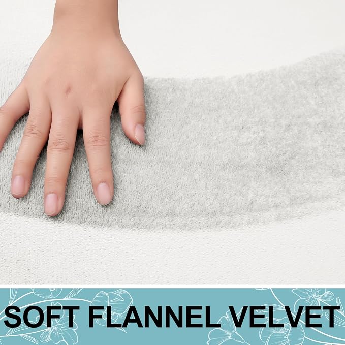 Smiry Memory Foam Bath Mat 47x17, Extra Soft and Absorbent Bathroom Rugs | Ivory White, Quick Dry Machine Washable Non-Slip Bath Mat for Bathroom Floor, Shower and Tub