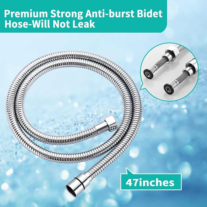 BARROCK Bidet Sprayer for Existing Toilet, Advanced Handheld Ergonomic Jet Spray Set with Precision Water Pressure Control for Muslim Shower/Feminine Hygiene/Pet Cleaning, Chrome