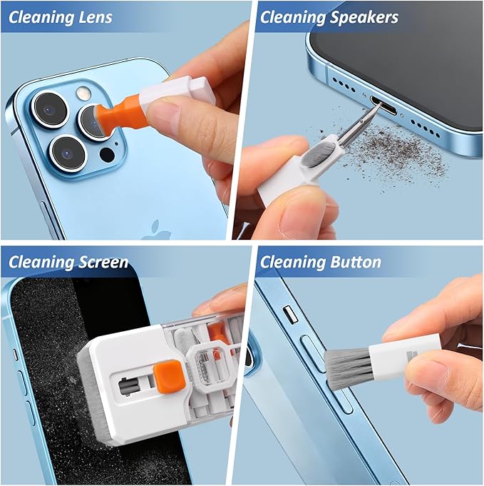 Ordilend Keyboard Cleaner & Laptop Cleaning Kit, All-in-1 for Computer PC | Electronics Deep Cleaning Reusable Brush Tool, Screen-Safe Spray, for iPhone iPad Macbook Airpod Camera, Gaming Accessories