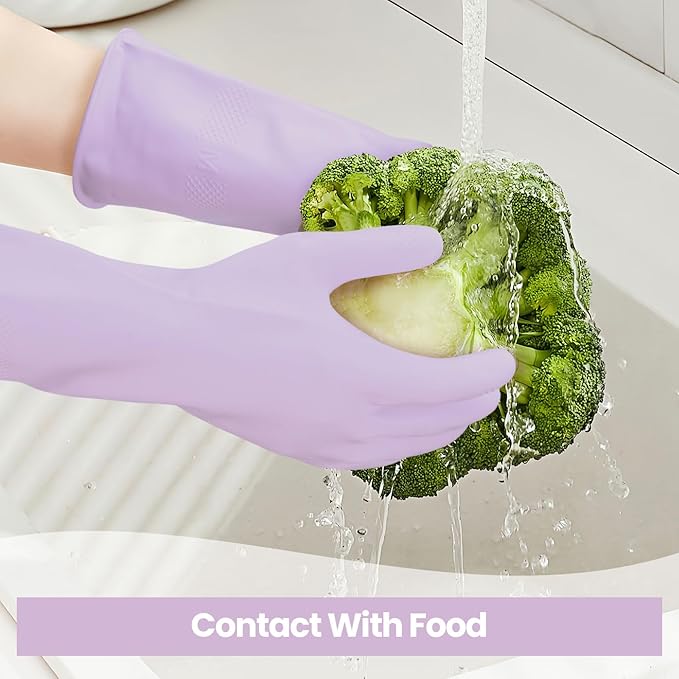 Jsocoah Cleaning Gloves for Dishwashing, 4/5 Pairs Reusable Kitchen Gloves for Wash, Household Cleaning Glove for Dishes Pet