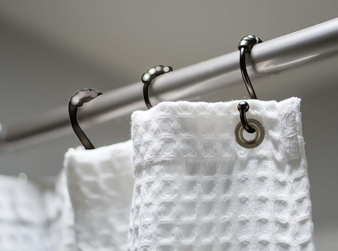 Iconikal 12-Pack Shower Curtain Double-Hooks Oil Rubbed Bronze