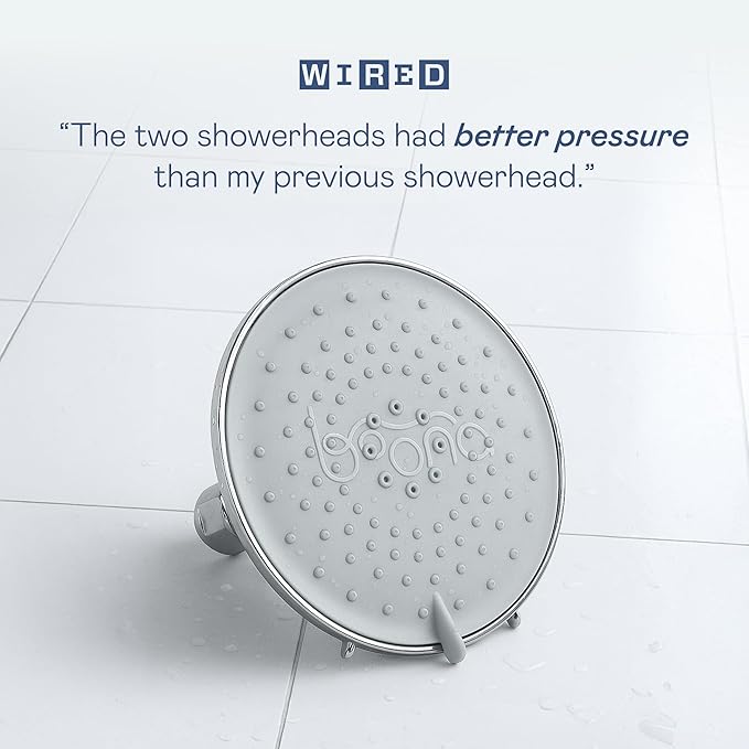 BOONA Tandem Shower as seen on Shark Tank | Dual Shower Head for Couples | King Krome, Two Showerheads