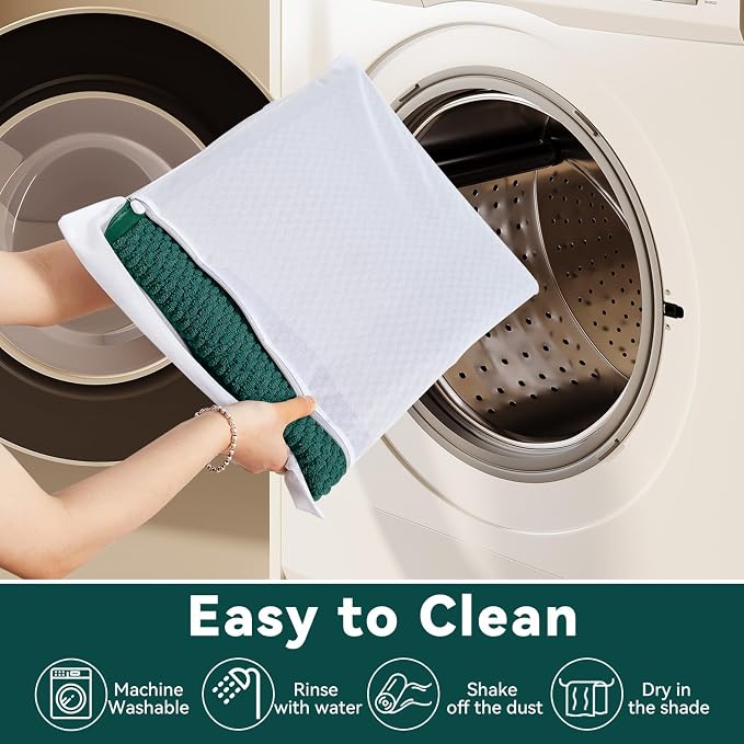 Triohero Bathroom Runner Rug, Long Bath Mat Washable Thin Quick Dry Low Pile Bathroom Runner Rugs 24 x 60 Non Slip, Dark Green 24"x60"
