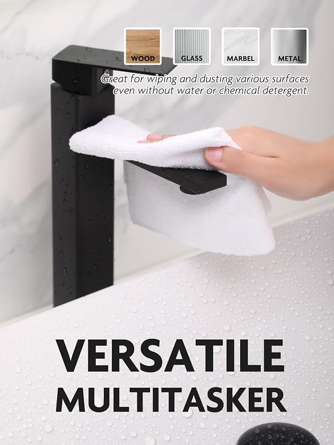 Fantasticlean Microfiber Cleaning Cloth Rolls-675 Sheets (9 Rolls of White) | 12'' by 12'', Super Absorbent, Lint-free, Tear-away Microfiber Towel Roll, for All-Purpose Cleaning