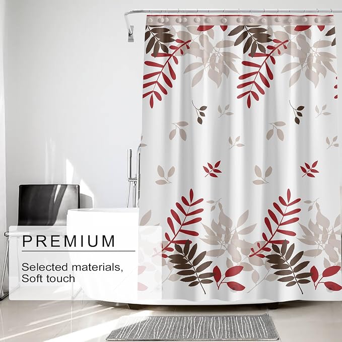 TIKABC Shower Curtain Liner, 4G PEVA Shower Liner, Plastic Waterproof Shower Curtains, 72x72 inch with Grommet Holes 3 Magnetic Weights