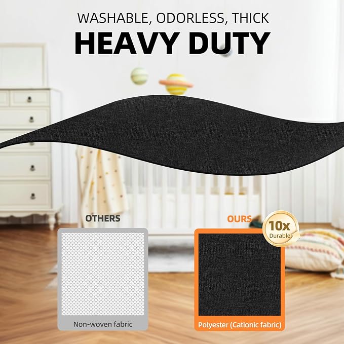 6 Pack Sock Underwear Drawer Organizer Dividers - Dresser Organizer for Baby Clothes - Closet Organizers and Storage for Bedroom Essentials for Dorm Room/New Home/Apartment (Black)