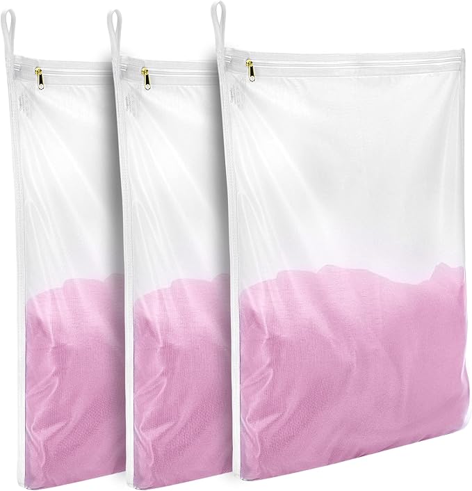 GOGOODA 3 Pack Delicates Laundry Bags, Fine Mesh Wash Bag with Hanging Loop | 3 Small for Lingerie, Underwear, Bra, Silk, Socks, Mask, Baby Diapers