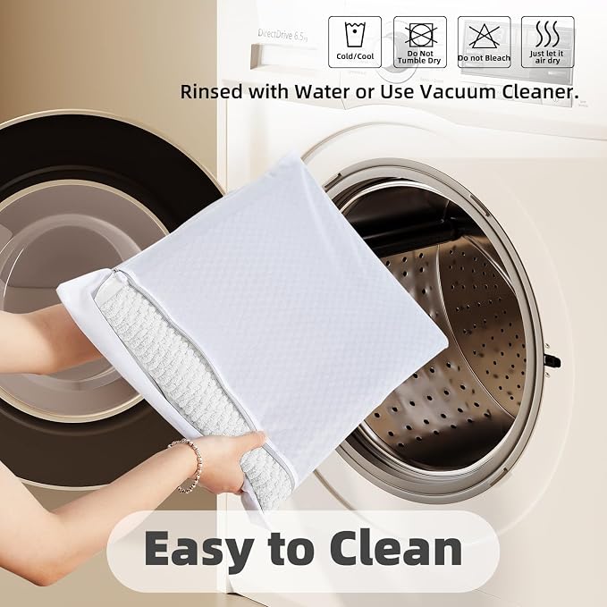 TYUU Small Bathroom Rugs, Non Slip Washable Bath Rugs Super Absorbent Bathroom Rug Thin Quick Dry Low Pile Bath Mats, White 12"x12"