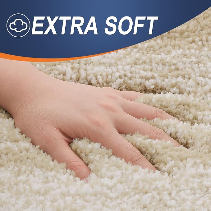 OLANLY Small Bathroom Rugs 24x16, Extra Soft Absorbent Microfiber Bath Rugs | Tan, Non-Slip Quick-Drying Rubber Backing, Machine Washable Plush Bath Mat for Floor, Tub and Shower, Home Decor Accessories