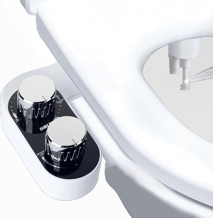 Bidet Attachment for Toilet, Self Cleaning Bidet Attachment with Adjustable Cold Water Pressure, Front and Rear Wash for Women and Men, Premium Bathroom Accessory by anees